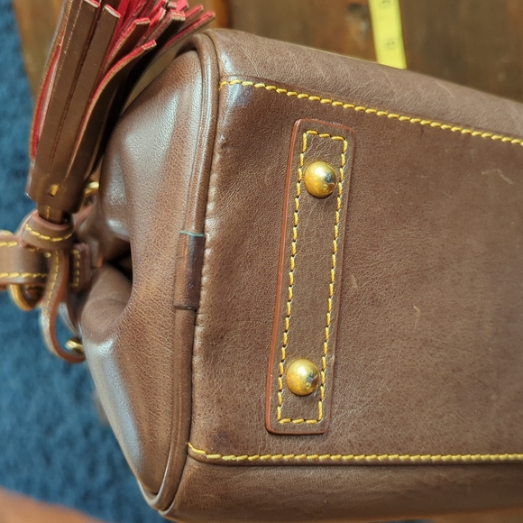 Dooney & Bourke Chestnut medium Florentine leather zip top USA - Picture 8 of 15